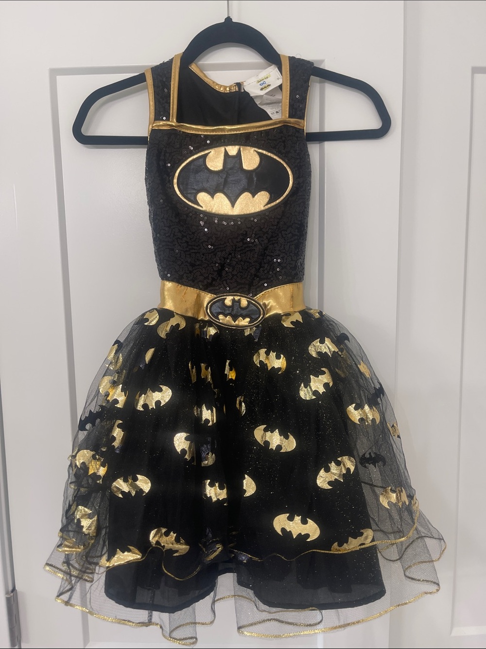 DC Comics Batgirl Sequin Tulle Dress - Black & Gold